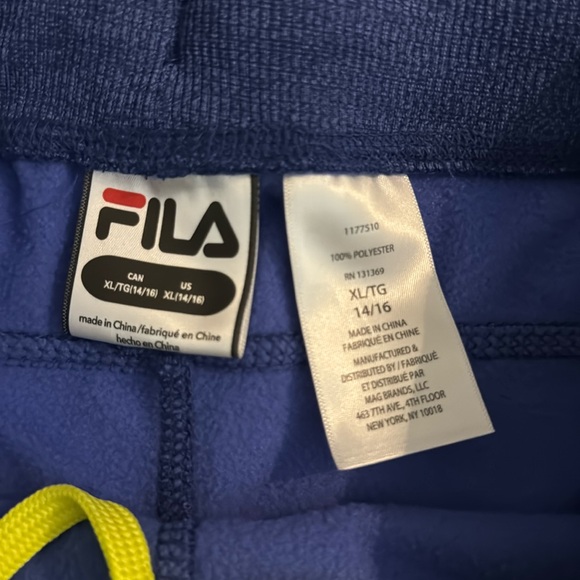 Fila Purple Blue Athletic Track Pants Size XL 14-16 - Picture 13 of 13